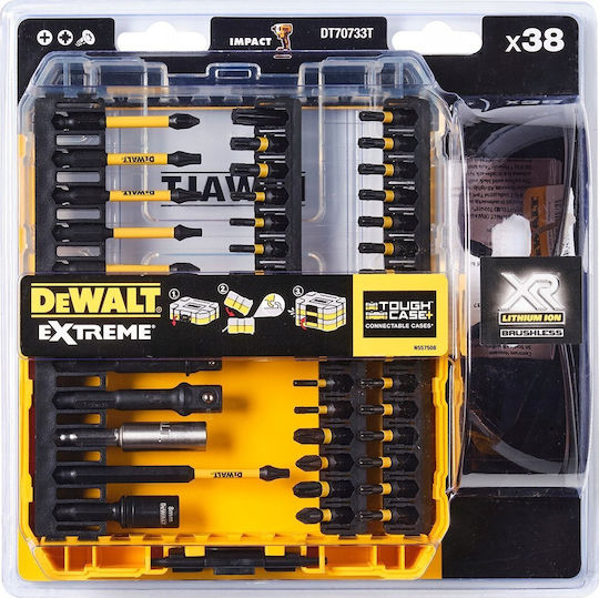 DEWALT Σετ 38 Μύτες Κατσαβιδιού Σταυρός / Αστέρι / Τετράγωνο