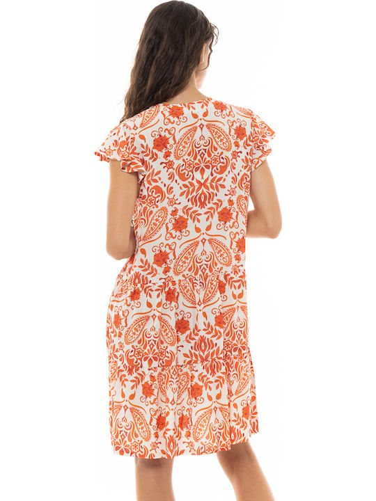 Pink Label Feminin Rochie de Plajă Easy Orange