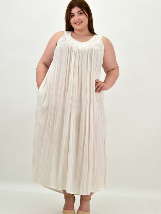 Women's Sleeveless Ecru Kaftan 20112