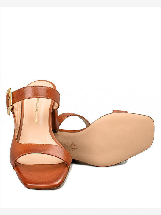 Leather Sandals Tabac Brown