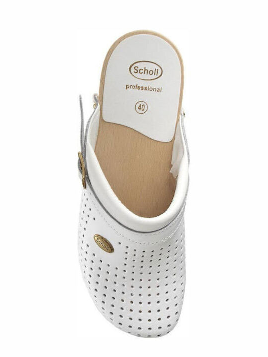 Scholl Herren Anatomisch Clogs Weiß
