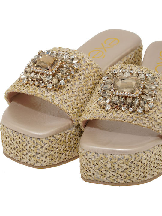 Women's Platform Shoes Beige