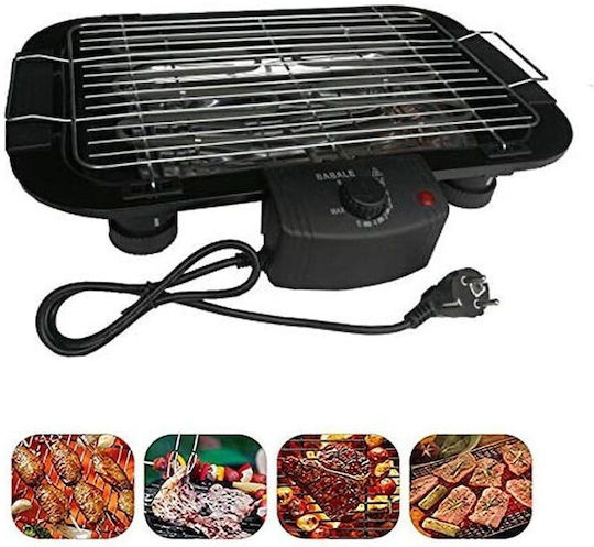 Tabletop Electric Grill Grill 1500W Inox with Adjustable Thermostat 45cmx27cmcm