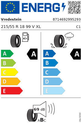 Vredestein Ultrac+ 215/55R18 99E-Commerce-Website XL Sommerreifen Reifen für Passagier Auto
