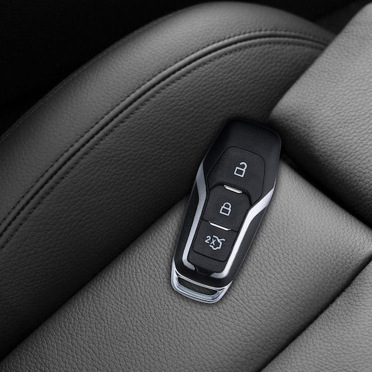 Ford Car Key Case Kw Key Fob Shell Hard 3 Buttons Mykey Key Free Black 53710.01 53710.01