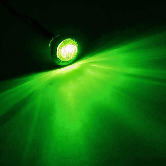 Lumină Volum Rotundă 12v-24v 20mm Iluminare Verde