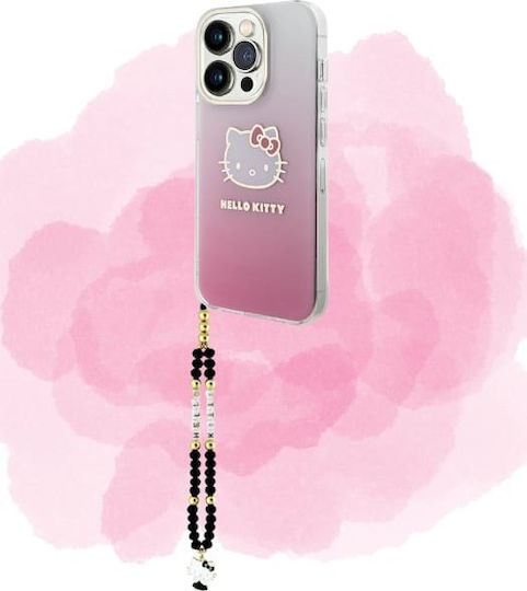 Hello Kitty перли мъниста котешки чарм за телефон черен