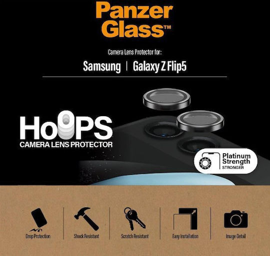 PanzerGlass Hoops Προστασία Κάμερας Tempered Glass Μαύρο για το Samsung Galaxy Z Flip5