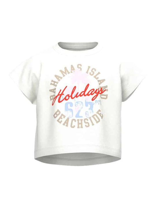 Kids' Crop Top Short Sleeve White