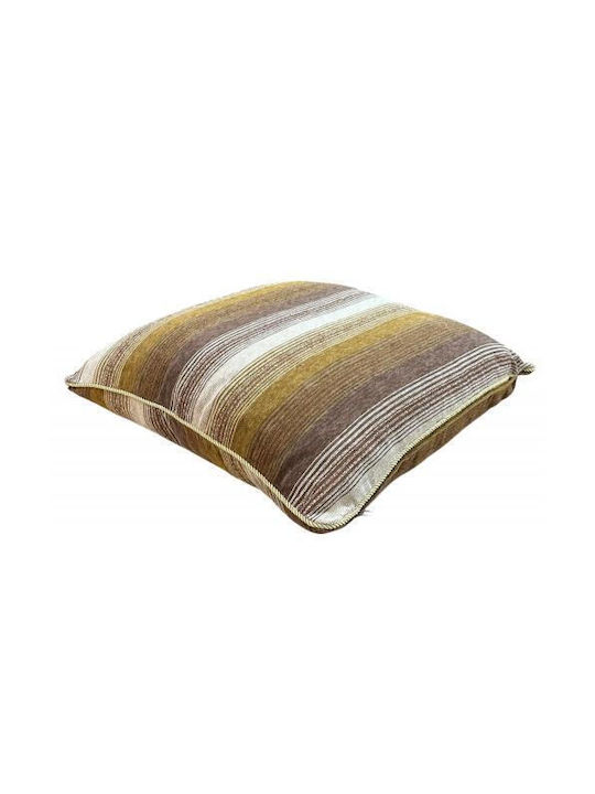 Linea Home Διακοσμητική Μαξιλαροθήκη Grove από Βελούδο Μπεζ 65x65εκ.
