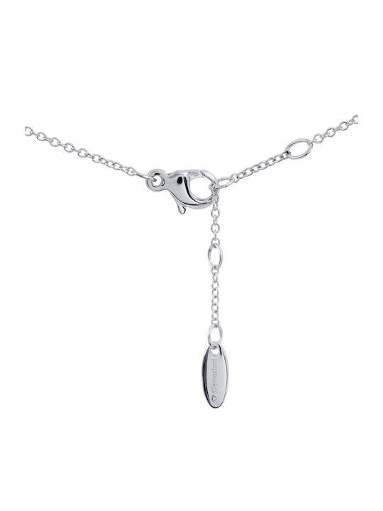 57emozioni Lanț De Gleznă Din Aur Alb 18k Cu Diamant 25cm