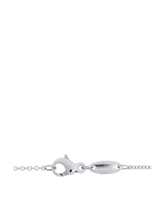 57emozioni Colier cu design Inima din Aur alb 18k cu Diamant