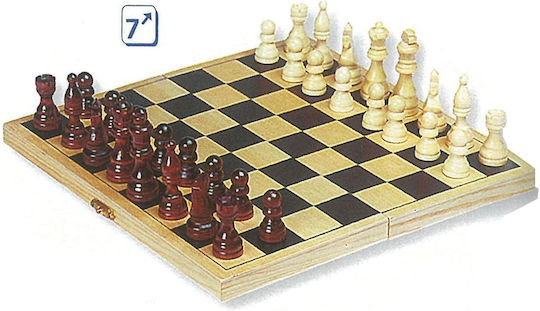 Next Chess Wood with Pawns 26x26cm