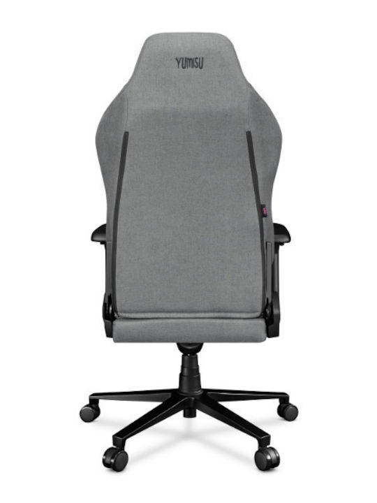 Yumisu 2054F Fabric Gaming Chair with Adjustable Arms Gray