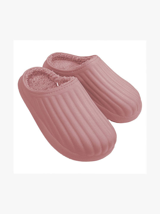 Ustyle Women's Clogs with Fur Pink