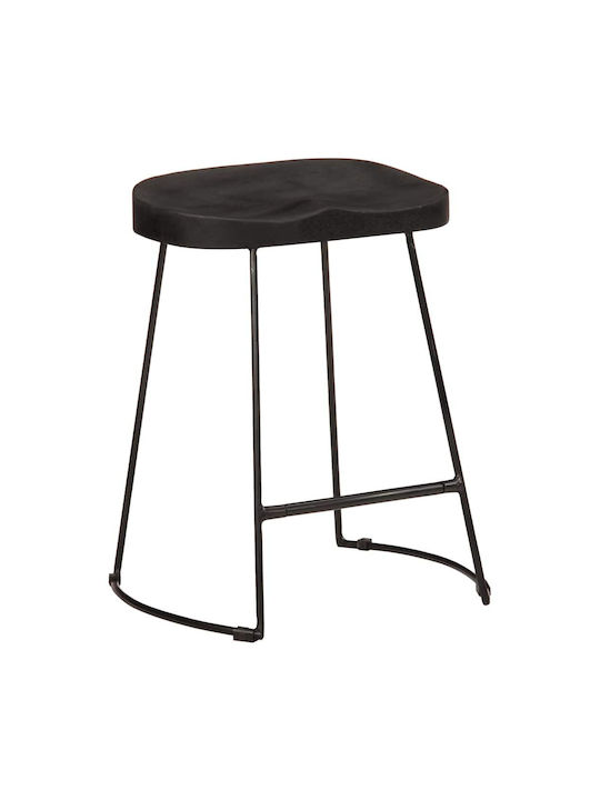 Hocker Bar Hölzernes Black 2Stück 46x38x52cm