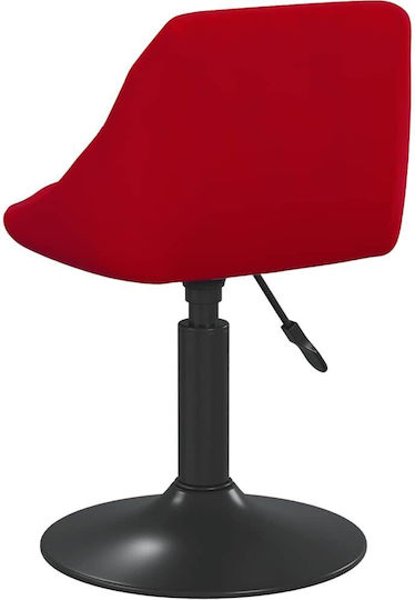 Hocker Bar mit Rückenlehne & Höhenverstellbar Bordeaux 46x44x62cm