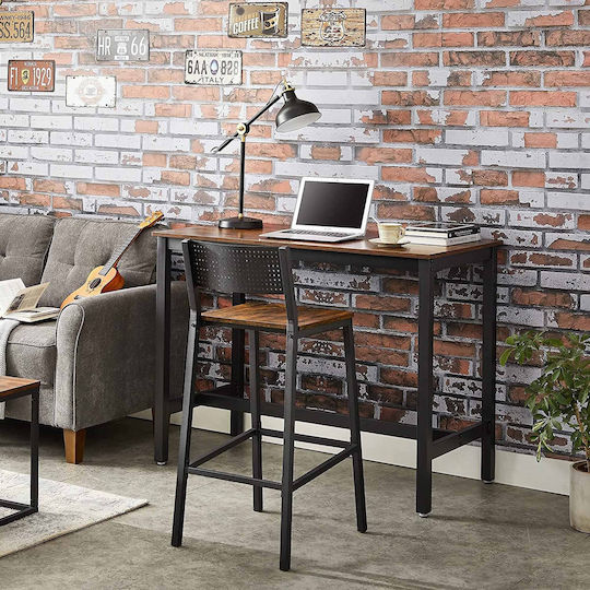 Hocker Bar Metall Braun 40x30x65cm