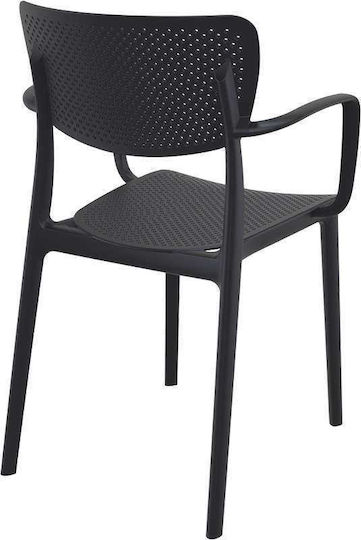 Scaun de exterior Polipropilenă 128 Loft Negru 54x53x45cm