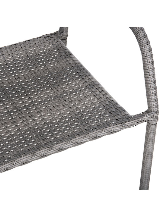 Gartenstühle Außenbereich Rattan Morner Grau 55x58x87cm