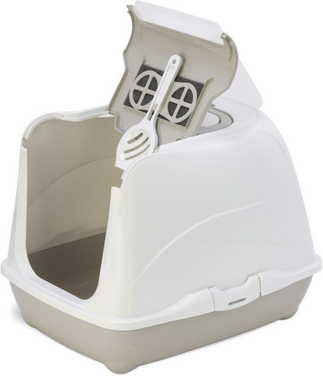 Moderna Flip Cat Large Cat Toilet Closed with Filter Gray L50 x W39 x H37cm