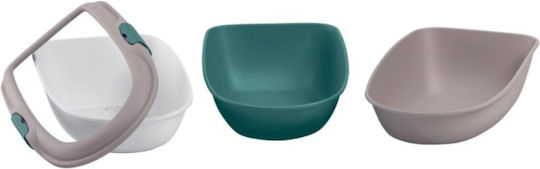 Stefanplast Furba Chic Cat Basin with Sieve Green L59 x W39 x H22cm