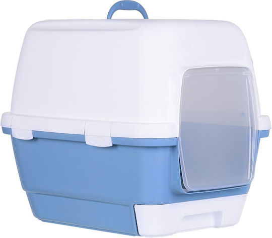 Zolux Cat Toilet Closed with Filter and Sieve Blue L58 x W45 x H48cm