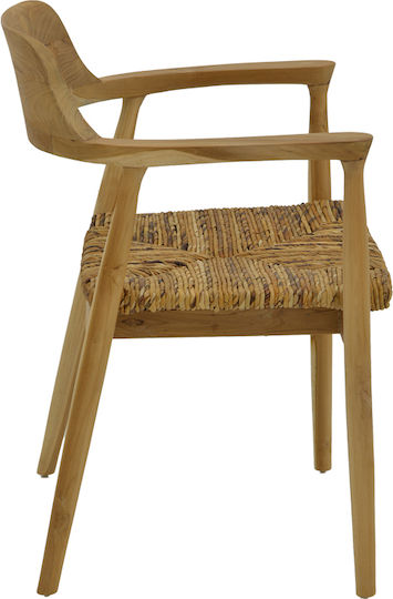 Outdoor Armchair Wooden Denverone Natural 57x54x79cm