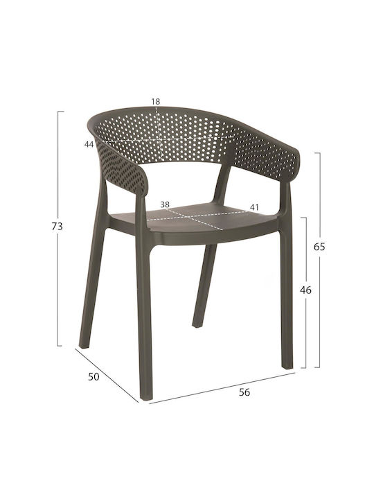 Gartenstuhl Polypropylen Perfo Grüne 53,5x50,5x73cm