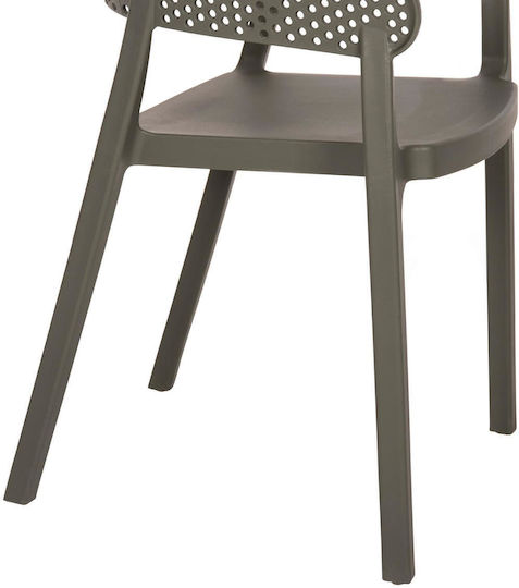 Scaun De Exterior Din Polipropilenă Perfoe Verde 53.5x50.5x73cm