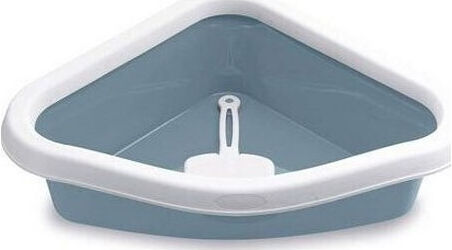 Stefanplast Sprint Corner Cat Basin for Corner Light Blue L40 x W56 x H14cm
