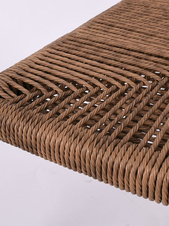 Outdoor Armchair Rattan Mady White, Natural 56x59x78cm