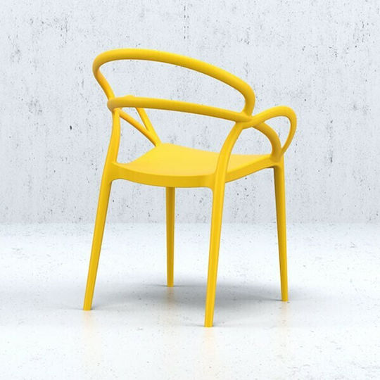 Outdoor Chair Polypropylene Mila Yellow 58x74x98cm