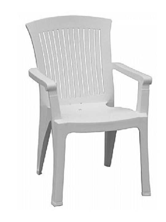 Scaun De Exterior Din Plastic Clio Alb 60x67x89 Cm