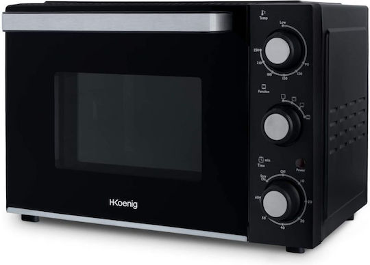 HKoenig FO20 Ηλεκτρικό Φουρνάκι 20lt Χωρίς Εστίες Μαύρο