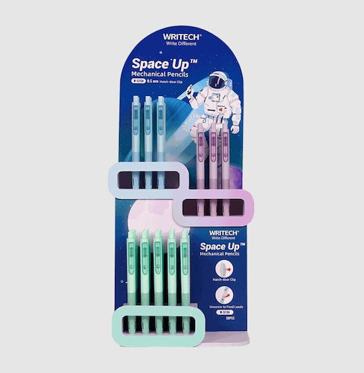Writech Μηχανικό Μολύβι Space Up W-5154 Hb 0.7mm Pastel Blue 612021