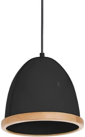 Eko Light Κρεμαστό Φωτιστικό Μαύρο με Σχοινί 21x21εκ.