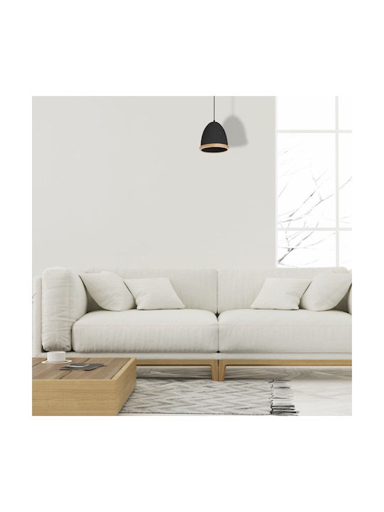 Eko Light Κρεμαστό Φωτιστικό Μαύρο 21x21εκ.