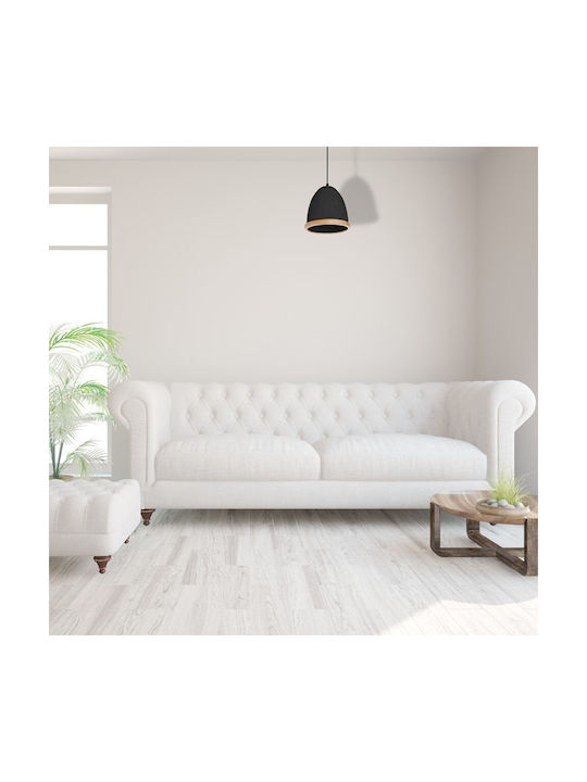 Eko Light Κρεμαστό Φωτιστικό Μαύρο 21x21εκ.