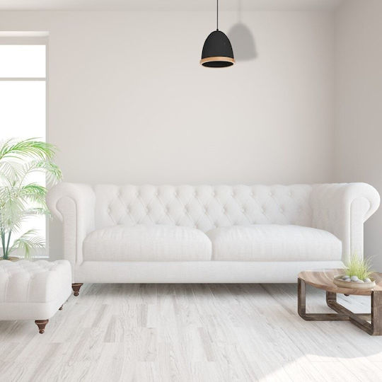Eko Light Κρεμαστό Φωτιστικό Μαύρο με Σχοινί 21x21εκ.