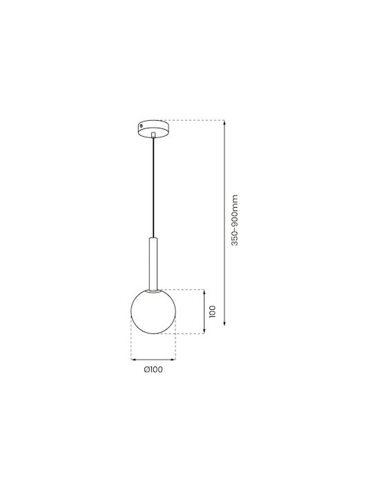 Eko Light Κρεμαστό Φωτιστικό Μαύρο με Ντουί G9 10x10εκ.