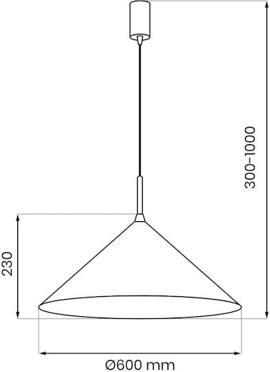 Eko Light Κρεμαστό Φωτιστικό Χρυσό 60x60εκ.