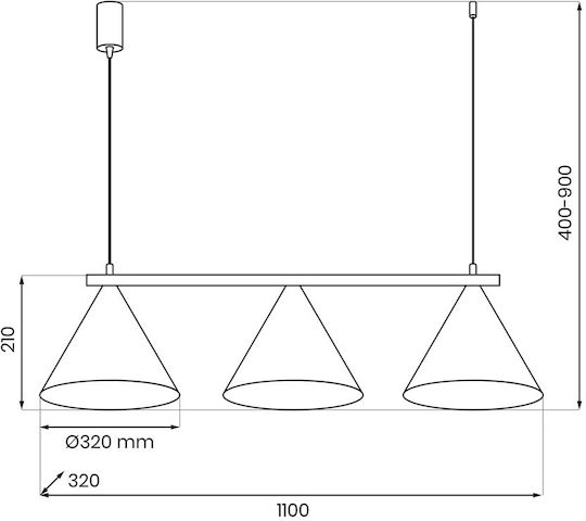 Eko Light Hängelampe Bronze mit Fassung null