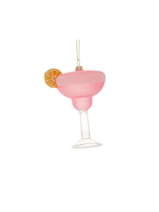 Glass Pink Ornament 12.5x9.5cm Glass Pink Ornament 12.5x9.5cm