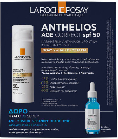 La Roche Posay Αnthelios Age Correct SPF50 Σετ με Αντηλιακό Προσώπου & Serum SPF50 2τμχ