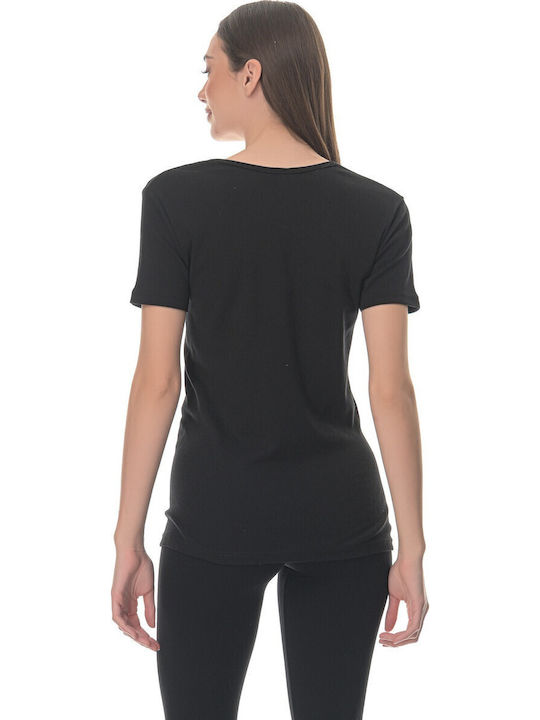 Kurzärmelig BLACK Damen T-Shirt