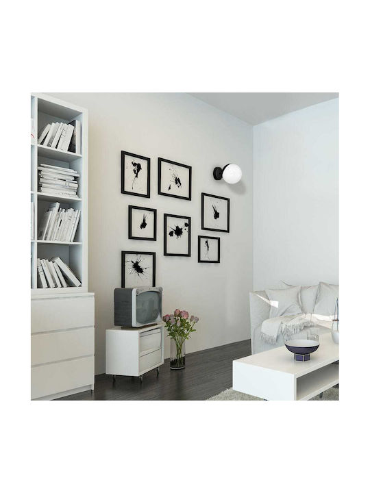 Eko Light Lumină de Perete cu Soclu E14 Negru 15cm