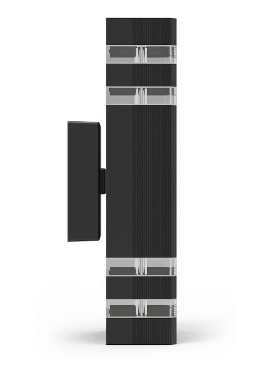 Eko Light Επιτοίχιο Εξωτερικό Σποτ GU10 IP54 Διπλής Δέσμης