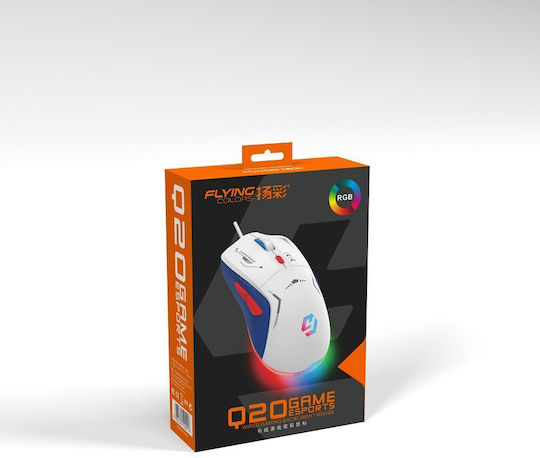 Hoco Q20 Verkabelt Ergonomisch Maus Weiß