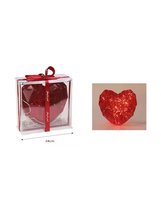 Decorative Lamp Heart Red